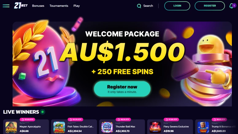 21Bit mobile casino app